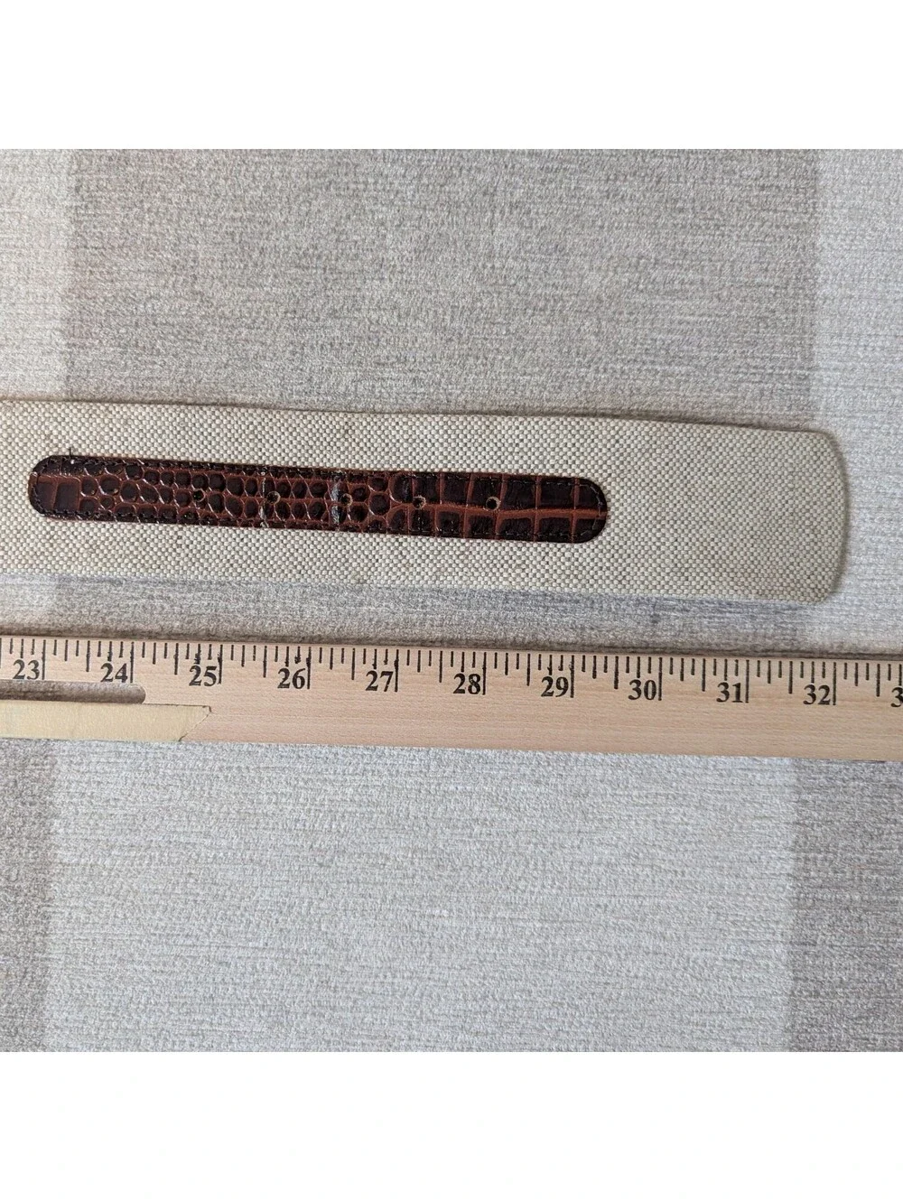 Vintage 70s-80s fabric and leather statement belt